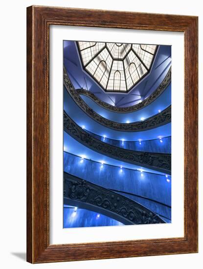 Dolce Vita Rome Collection - Blue Vatican Staircase-Philippe Hugonnard-Framed Photographic Print