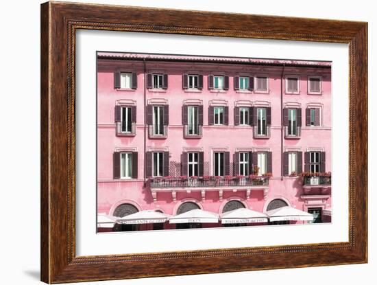 Dolce Vita Rome Collection - Building Facade Pink-Philippe Hugonnard-Framed Photographic Print