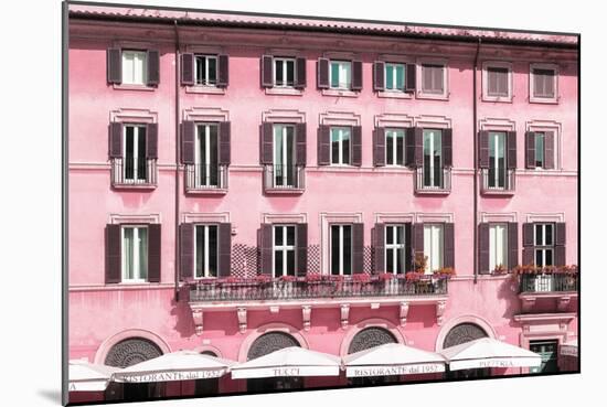 Dolce Vita Rome Collection - Building Facade Pink-Philippe Hugonnard-Mounted Photographic Print