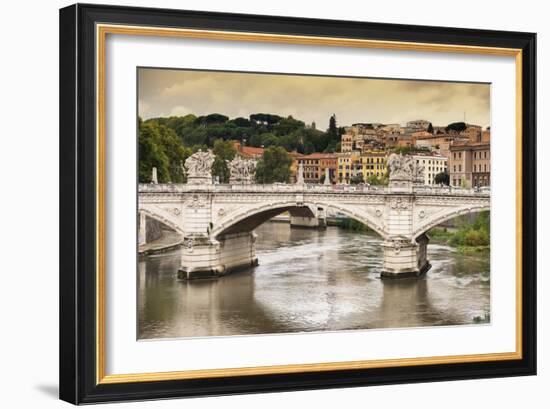 Dolce Vita Rome Collection - City of Bridge at Sunset-Philippe Hugonnard-Framed Photographic Print