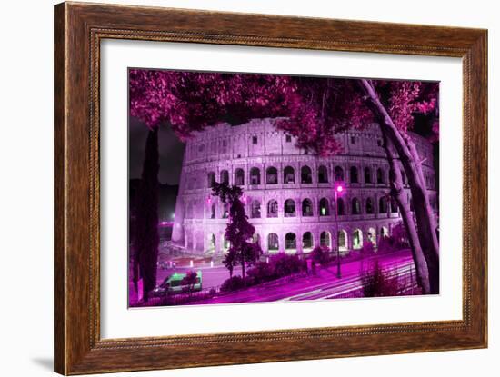 Dolce Vita Rome Collection - Colosseum at Pink Night-Philippe Hugonnard-Framed Photographic Print