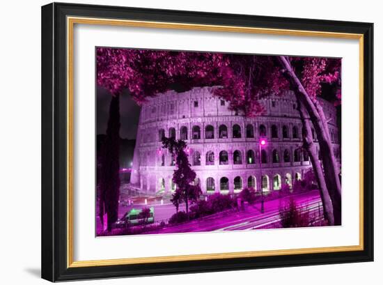 Dolce Vita Rome Collection - Colosseum at Pink Night-Philippe Hugonnard-Framed Photographic Print