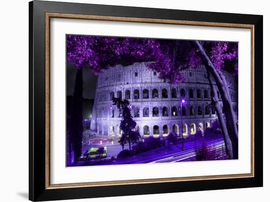 Dolce Vita Rome Collection - Colosseum at Purple Night-Philippe Hugonnard-Framed Photographic Print