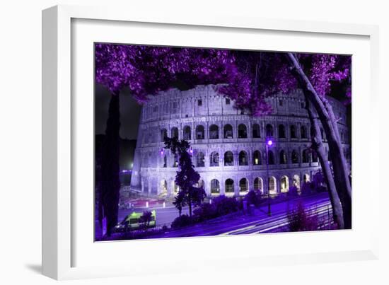 Dolce Vita Rome Collection - Colosseum at Purple Night-Philippe Hugonnard-Framed Photographic Print