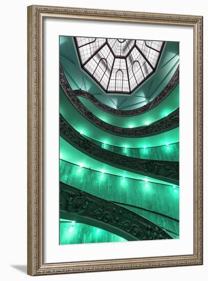 Dolce Vita Rome Collection - Green Vatican Staircase-Philippe Hugonnard-Framed Photographic Print