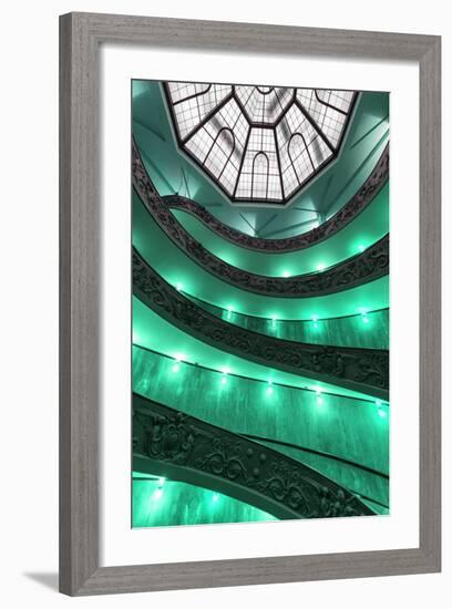 Dolce Vita Rome Collection - Green Vatican Staircase-Philippe Hugonnard-Framed Photographic Print