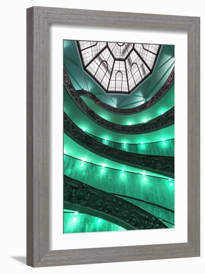 Dolce Vita Rome Collection - Green Vatican Staircase-Philippe Hugonnard-Framed Photographic Print