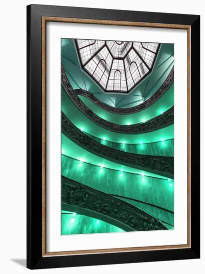 Dolce Vita Rome Collection - Green Vatican Staircase-Philippe Hugonnard-Framed Photographic Print