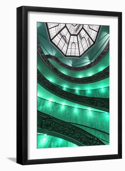 Dolce Vita Rome Collection - Green Vatican Staircase-Philippe Hugonnard-Framed Photographic Print