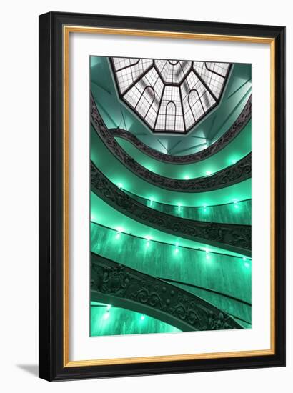 Dolce Vita Rome Collection - Green Vatican Staircase-Philippe Hugonnard-Framed Photographic Print