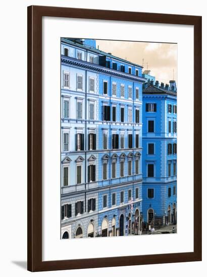 Dolce Vita Rome Collection - Italian Blue Facade-Philippe Hugonnard-Framed Photographic Print