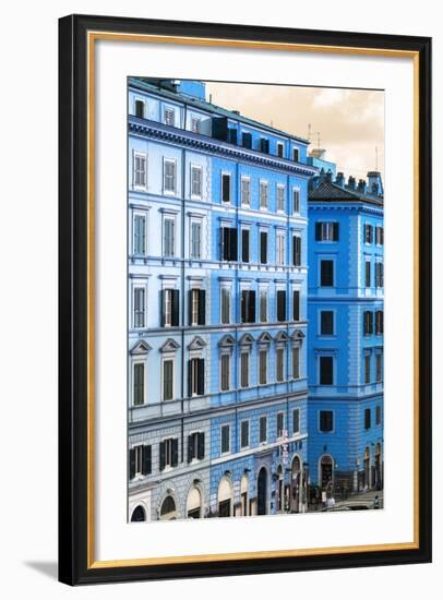 Dolce Vita Rome Collection - Italian Blue Facade-Philippe Hugonnard-Framed Photographic Print