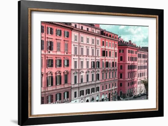 Dolce Vita Rome Collection - Italian Dark Pink Facades-Philippe Hugonnard-Framed Photographic Print