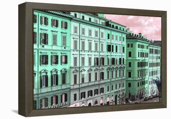 Dolce Vita Rome Collection - Italian Green Facades-Philippe Hugonnard-Framed Premier Image Canvas