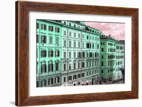 Dolce Vita Rome Collection - Italian Green Facades-Philippe Hugonnard-Framed Photographic Print