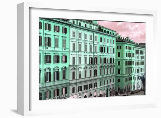 Dolce Vita Rome Collection - Italian Green Facades-Philippe Hugonnard-Framed Photographic Print