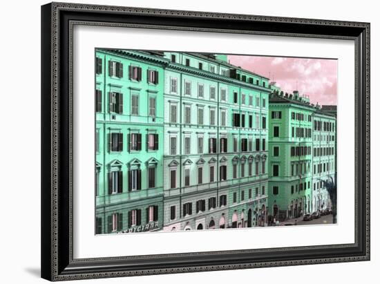 Dolce Vita Rome Collection - Italian Green Facades-Philippe Hugonnard-Framed Photographic Print