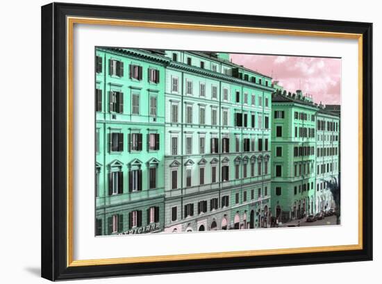 Dolce Vita Rome Collection - Italian Green Facades-Philippe Hugonnard-Framed Photographic Print
