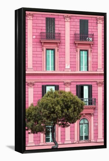 Dolce Vita Rome Collection - Pink Building Facade II-Philippe Hugonnard-Framed Premier Image Canvas