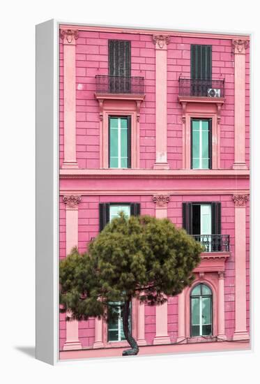 Dolce Vita Rome Collection - Pink Building Facade II-Philippe Hugonnard-Framed Premier Image Canvas