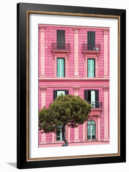 Dolce Vita Rome Collection - Pink Building Facade II-Philippe Hugonnard-Framed Photographic Print