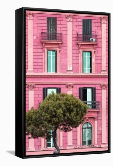 Dolce Vita Rome Collection - Pink Building Facade II-Philippe Hugonnard-Framed Stretched Canvas