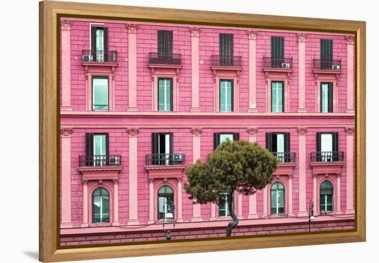 Dolce Vita Rome Collection - Pink Building Facade-Philippe Hugonnard-Framed Premier Image Canvas