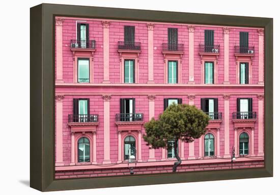 Dolce Vita Rome Collection - Pink Building Facade-Philippe Hugonnard-Framed Premier Image Canvas