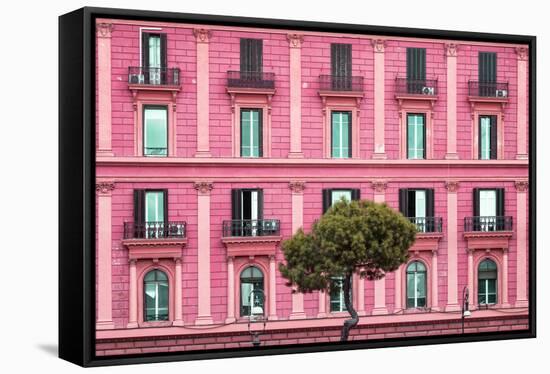 Dolce Vita Rome Collection - Pink Building Facade-Philippe Hugonnard-Framed Premier Image Canvas