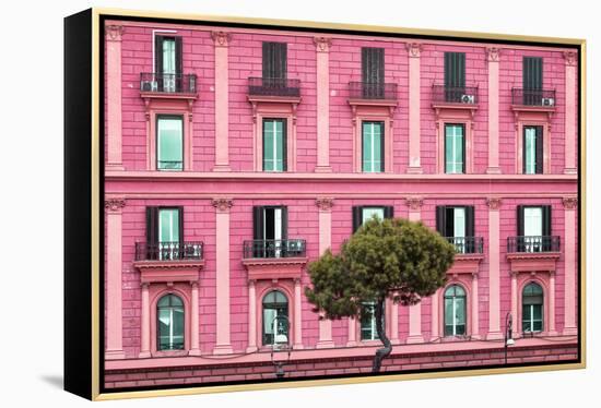 Dolce Vita Rome Collection - Pink Building Facade-Philippe Hugonnard-Framed Premier Image Canvas