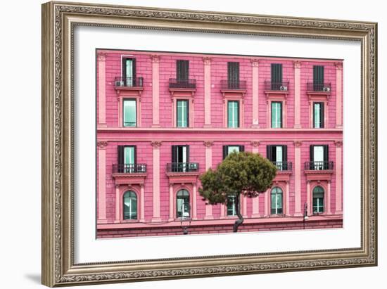 Dolce Vita Rome Collection - Pink Building Facade-Philippe Hugonnard-Framed Photographic Print