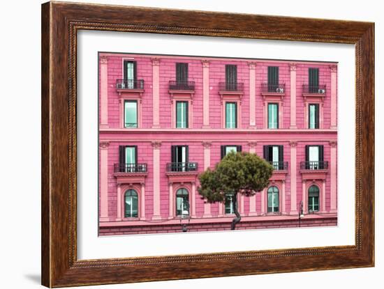 Dolce Vita Rome Collection - Pink Building Facade-Philippe Hugonnard-Framed Photographic Print