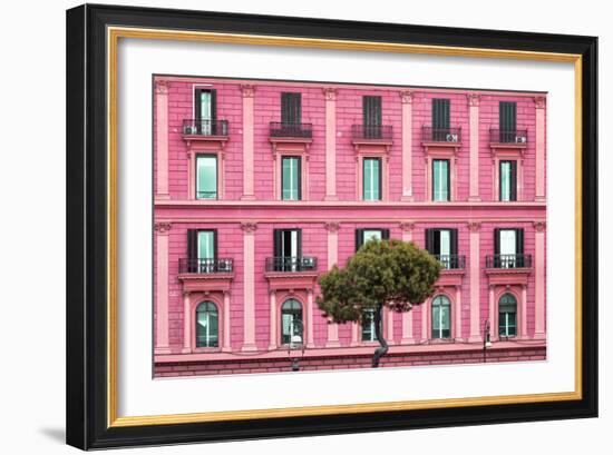 Dolce Vita Rome Collection - Pink Building Facade-Philippe Hugonnard-Framed Photographic Print