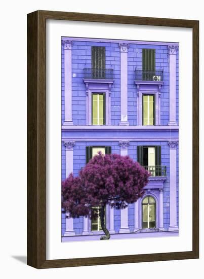 Dolce Vita Rome Collection - Purple Building Facade II-Philippe Hugonnard-Framed Photographic Print