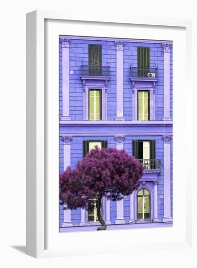 Dolce Vita Rome Collection - Purple Building Facade II-Philippe Hugonnard-Framed Photographic Print