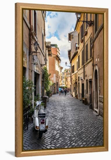 Dolce Vita Rome Collection - Scooter in street-Philippe Hugonnard-Framed Premier Image Canvas