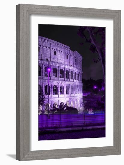 Dolce Vita Rome Collection - The Colosseum Purple Night II-Philippe Hugonnard-Framed Photographic Print