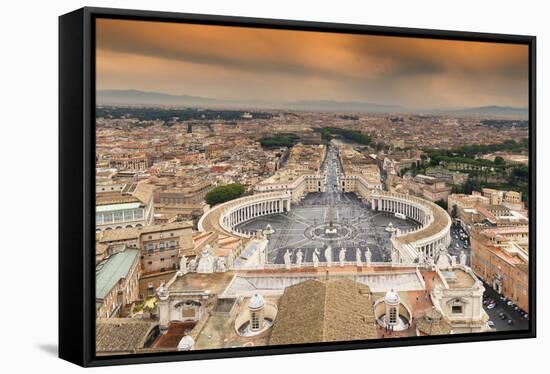 Dolce Vita Rome Collection - The Vatican City at Sunset-Philippe Hugonnard-Framed Stretched Canvas