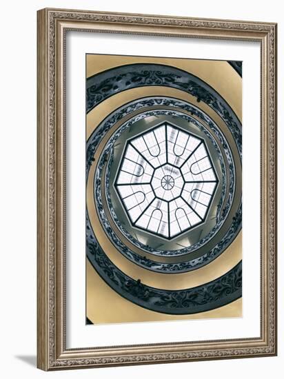 Dolce Vita Rome Collection - The Vatican Spiral Staircase Dark Beige II-Philippe Hugonnard-Framed Photographic Print