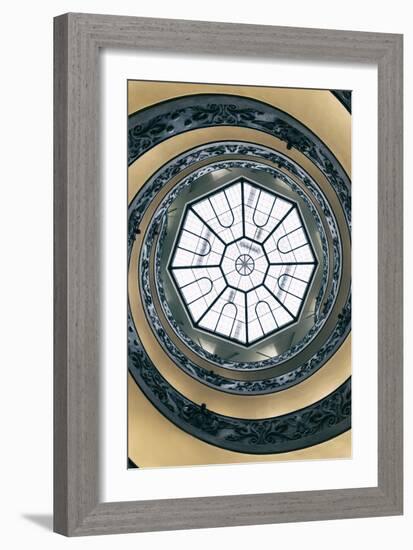 Dolce Vita Rome Collection - The Vatican Spiral Staircase Dark Beige II-Philippe Hugonnard-Framed Photographic Print