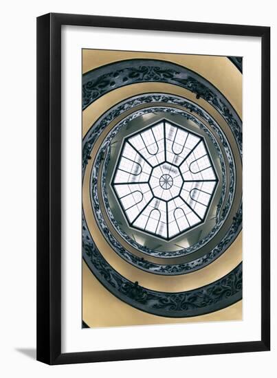 Dolce Vita Rome Collection - The Vatican Spiral Staircase Dark Beige II-Philippe Hugonnard-Framed Photographic Print