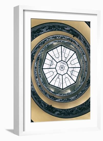 Dolce Vita Rome Collection - The Vatican Spiral Staircase Dark Beige II-Philippe Hugonnard-Framed Photographic Print