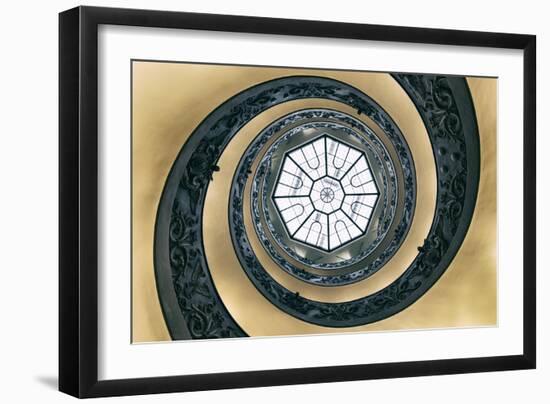 Dolce Vita Rome Collection - The Vatican Spiral Staircase Dark Beige-Philippe Hugonnard-Framed Photographic Print