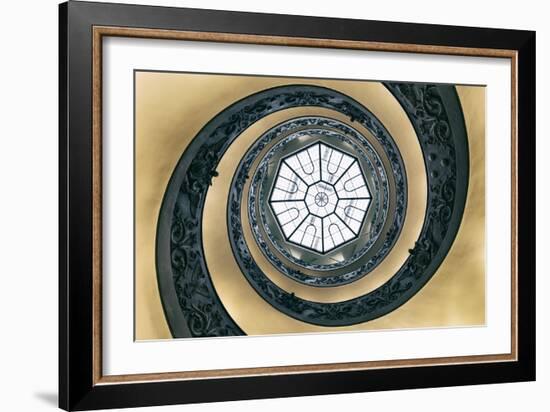 Dolce Vita Rome Collection - The Vatican Spiral Staircase Dark Beige-Philippe Hugonnard-Framed Photographic Print