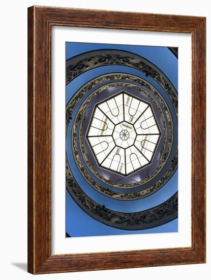 Dolce Vita Rome Collection - The Vatican Spiral Staircase Dark Blue II-Philippe Hugonnard-Framed Photographic Print