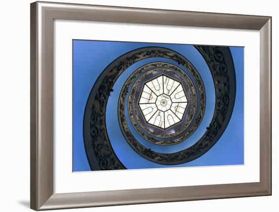 Dolce Vita Rome Collection - The Vatican Spiral Staircase Dark Blue-Philippe Hugonnard-Framed Photographic Print