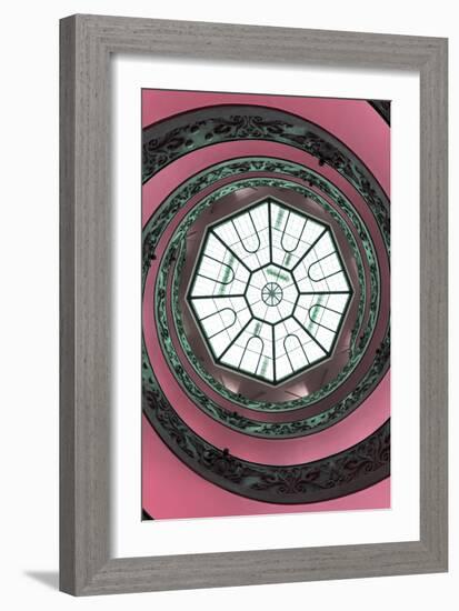 Dolce Vita Rome Collection - The Vatican Spiral Staircase Hot Pink II-Philippe Hugonnard-Framed Photographic Print