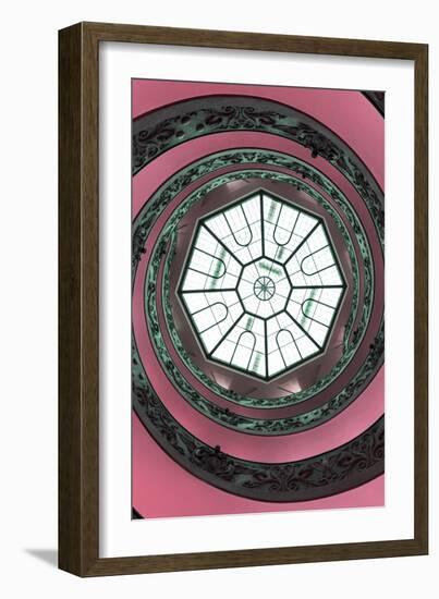 Dolce Vita Rome Collection - The Vatican Spiral Staircase Hot Pink II-Philippe Hugonnard-Framed Photographic Print