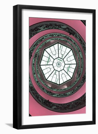 Dolce Vita Rome Collection - The Vatican Spiral Staircase Hot Pink II-Philippe Hugonnard-Framed Photographic Print