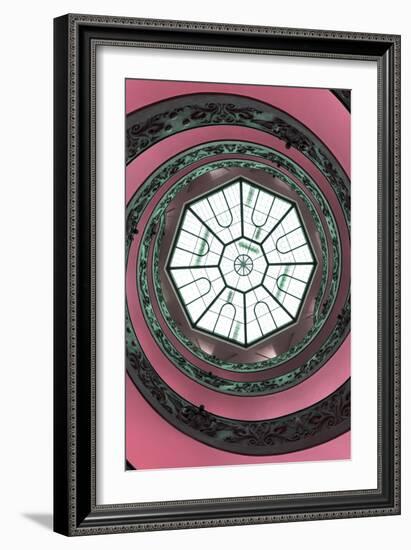 Dolce Vita Rome Collection - The Vatican Spiral Staircase Hot Pink II-Philippe Hugonnard-Framed Photographic Print